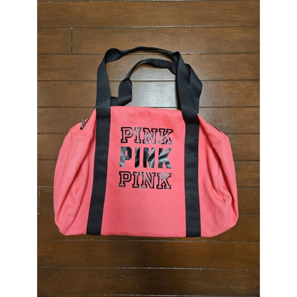 Victoria's Secret Pink Duffle Bag Sport Gym Tote Bag Hot Pink